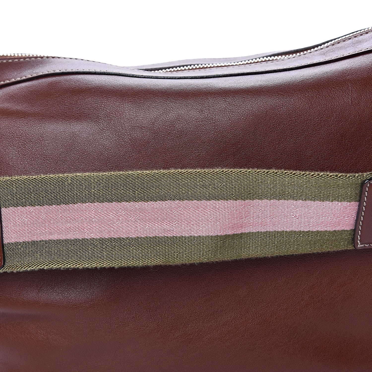 Gucci Calfskin Web Strap Hobo Brown 11 of 11