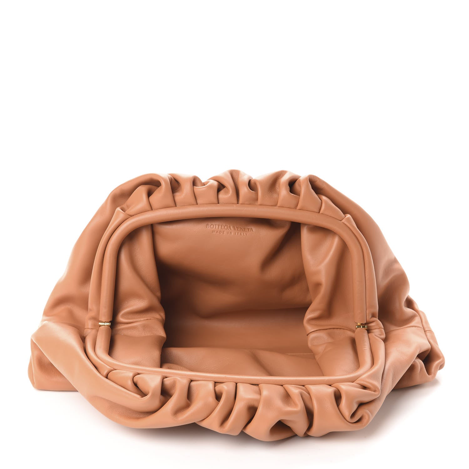 Bottega Veneta Smooth Butter Calf The Pouch Oversized Clutch Light Orange 5 of 9