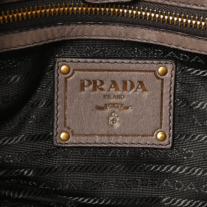 Prada Cervo Antik Buckle Foldover Pushlock Satchel Pietra 6 of 9