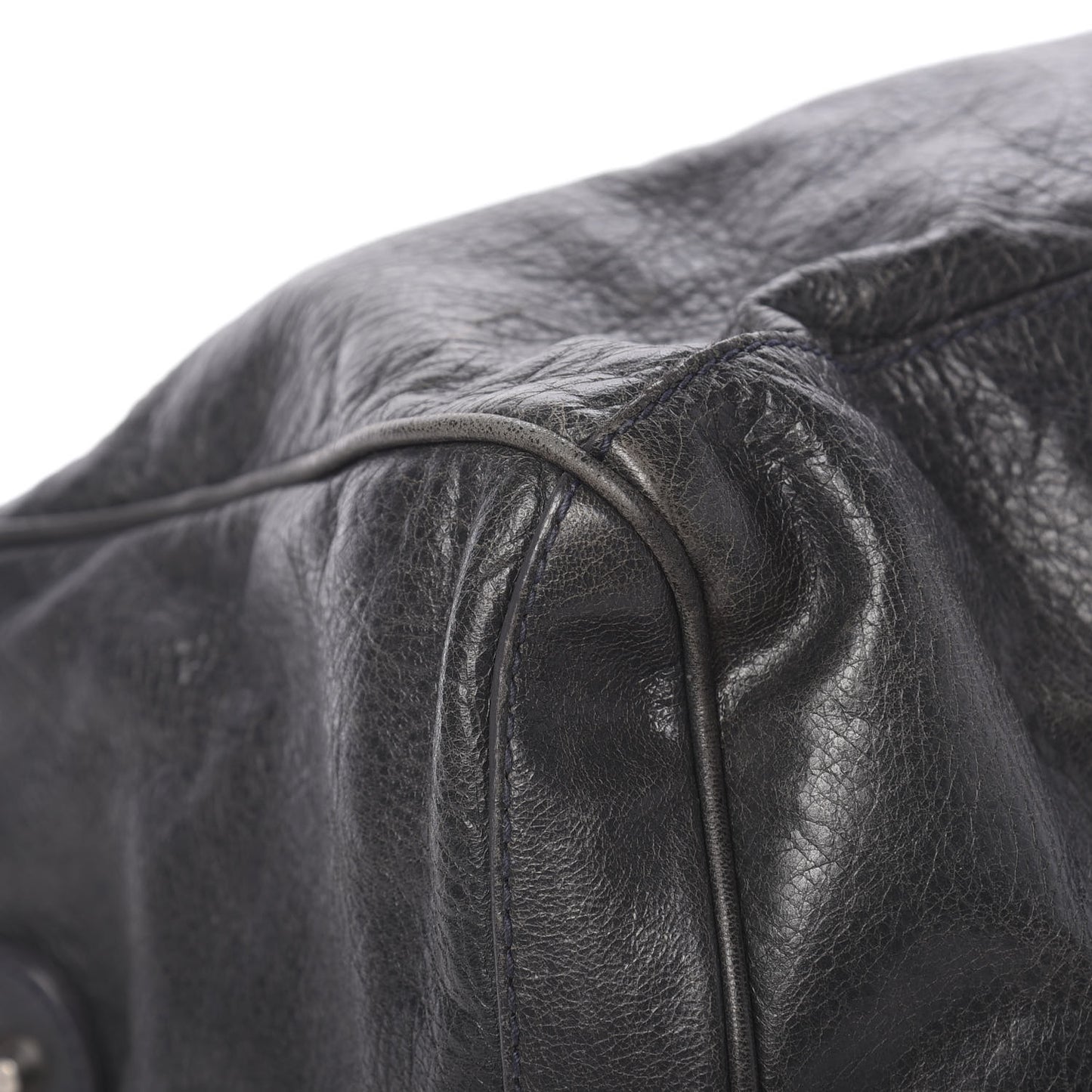 Agneau Classic Hardware Small Squash Duffel Bag Anthracite