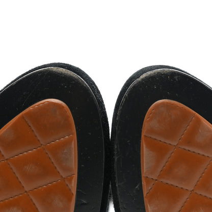 Chanel Suede Calfskin CC Short Boots 38.5 Black 11 of 11