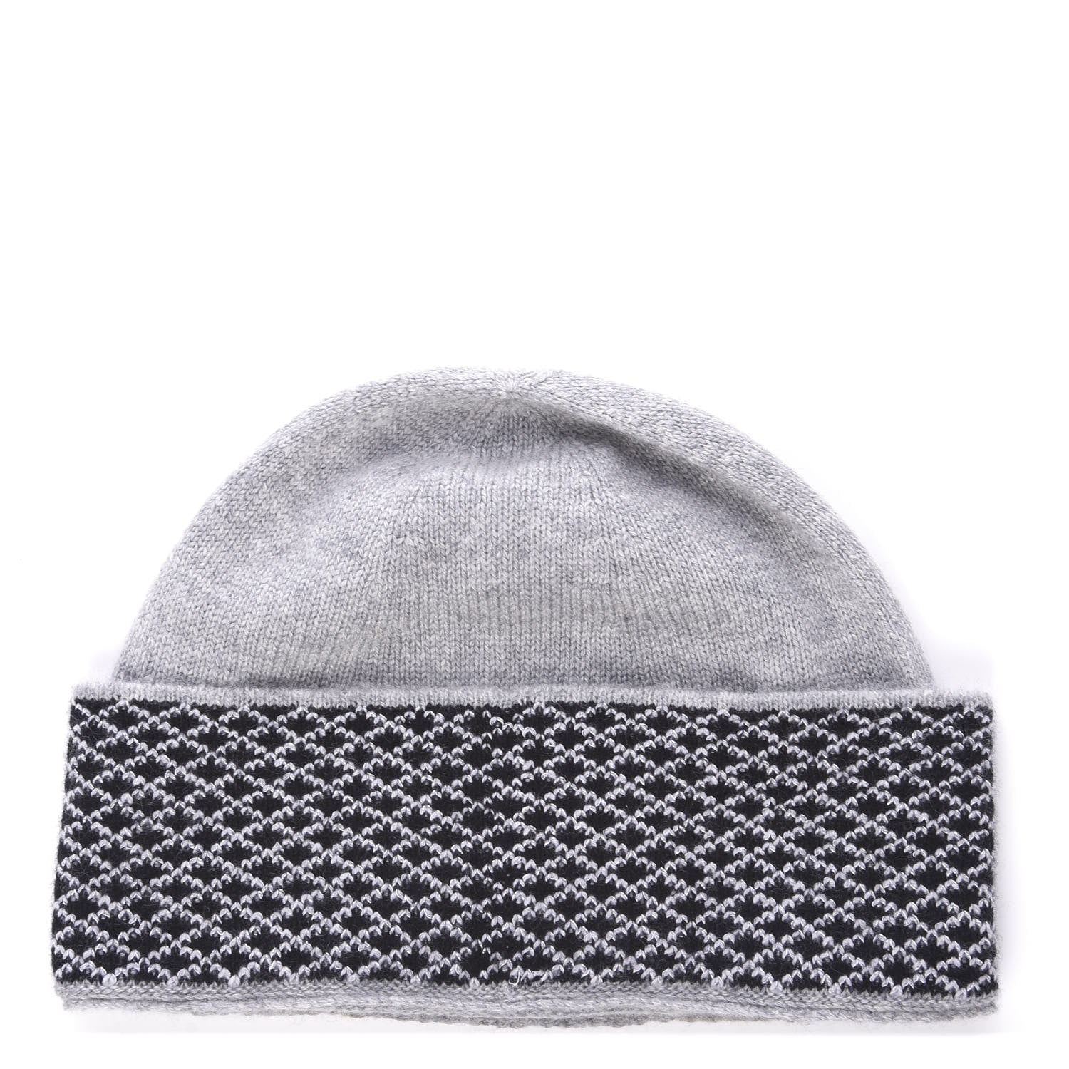 Chanel Cashmere CC Beanie Hat Grey 2 of 3