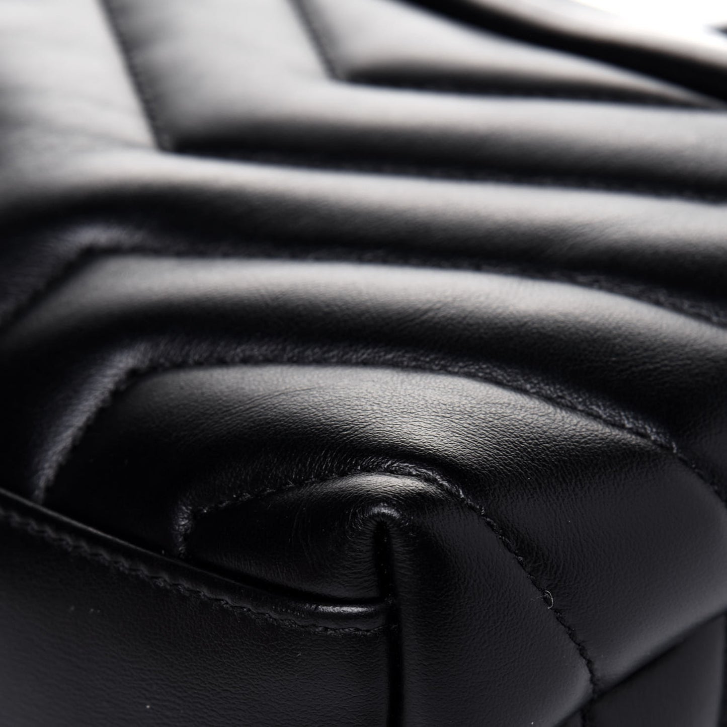 Calfskin Y Quilted Monogram Toy Loulou Crossbody Bag Black