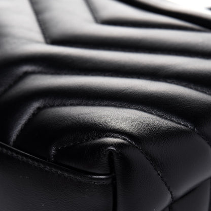 Saint Laurent Calfskin Y Quilted Monogram Toy Loulou Crossbody Bag Black 12 of 13