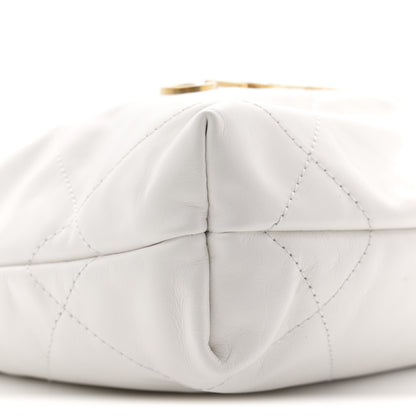 Chanel Shiny Calfskin Quilted Mini Chanel 22 White 9 of 10
