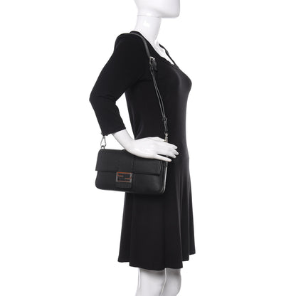 Fendi Cuoio Romano Selleria Belt Baguette Bag Black 2 of 10