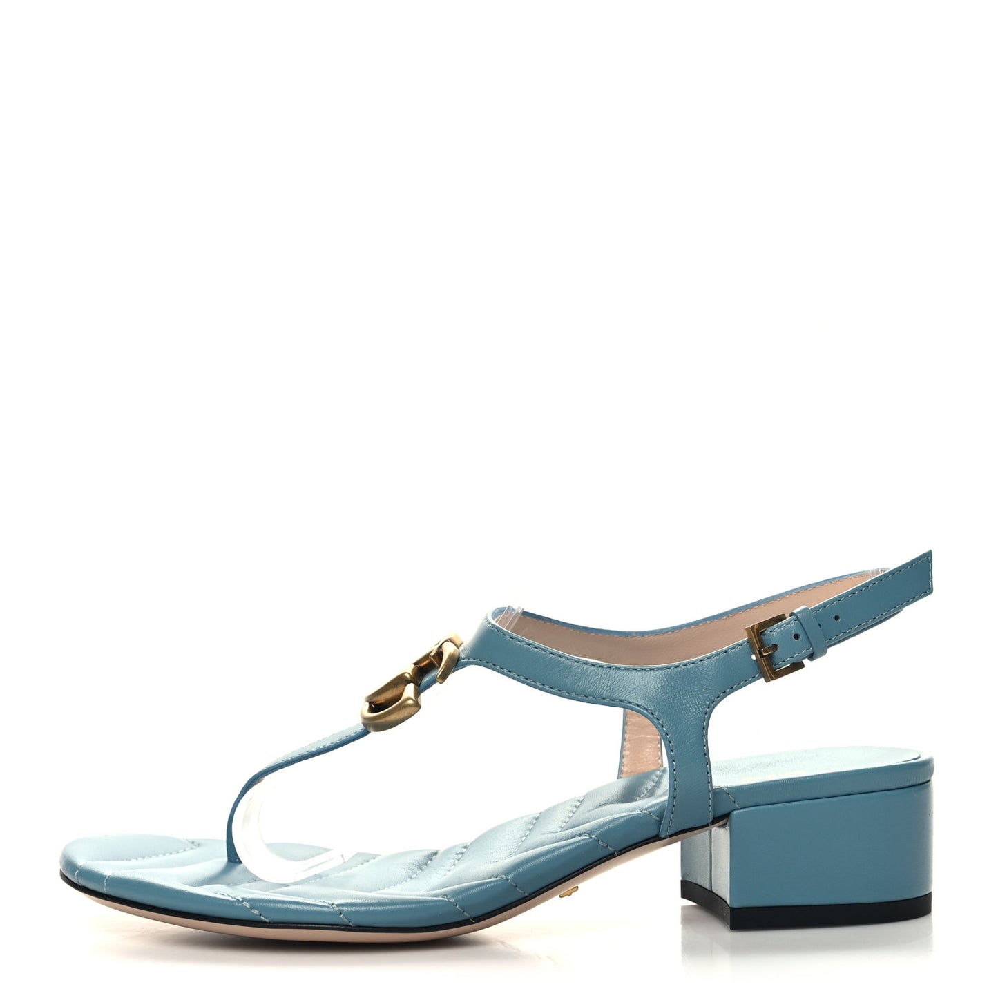 Nappa Matelasse Double G 35mm Thong Sandals 35.5 Sweet Blue