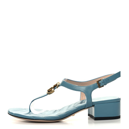 Gucci Nappa Matelasse Double G 35mm Thong Sandals 35.5 Sweet Blue 1 of 7
