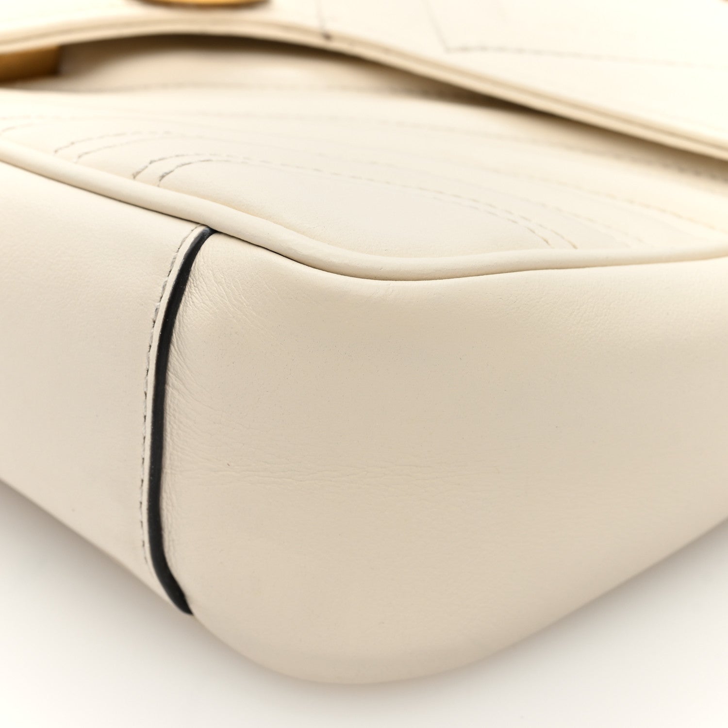 Gucci Calfskin Matelasse Small GG Marmont Shoulder Bag White 10 of 10