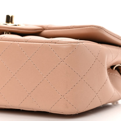Chanel Lambskin Quilted Mini Rectangular Flap Beige 10 of 10