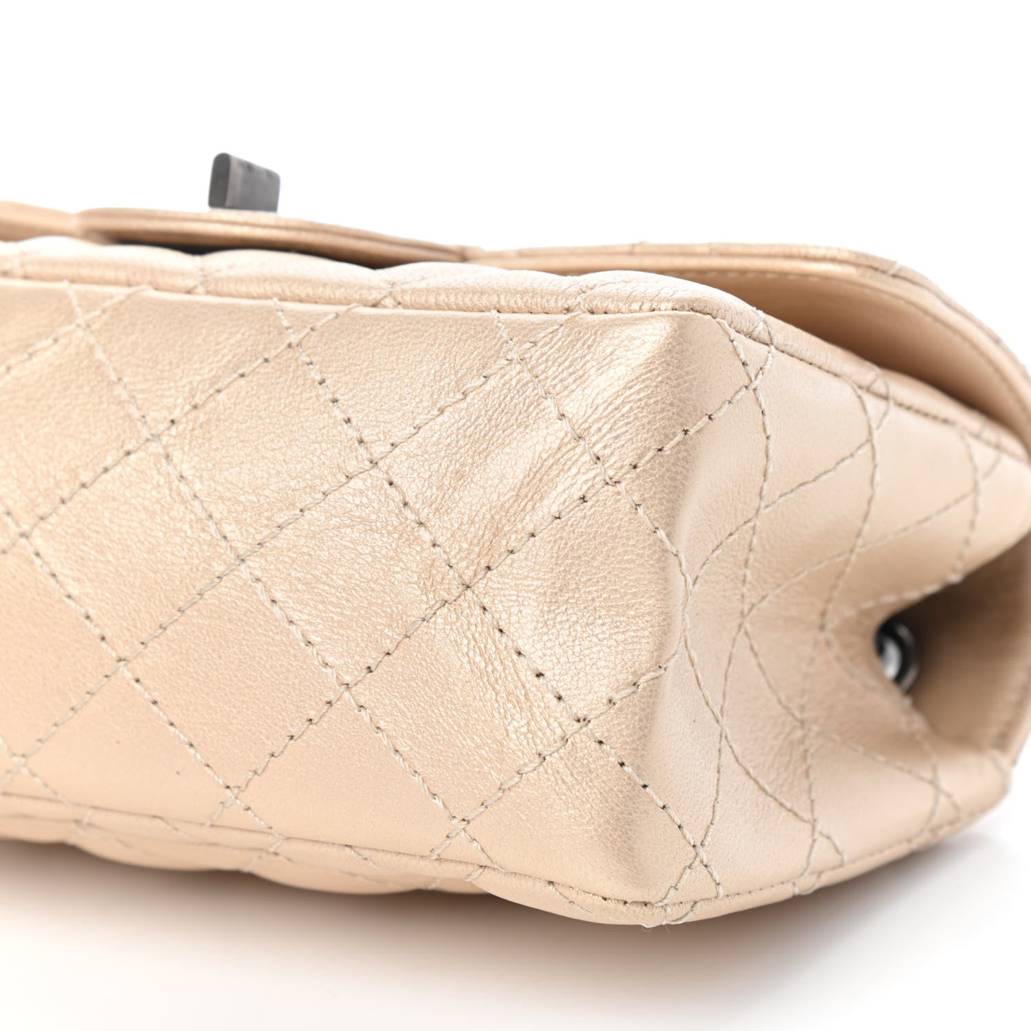 Chanel Metallic Sheepskin Quilted 2.55 Reissue Mini Flap Beige 8 of 8