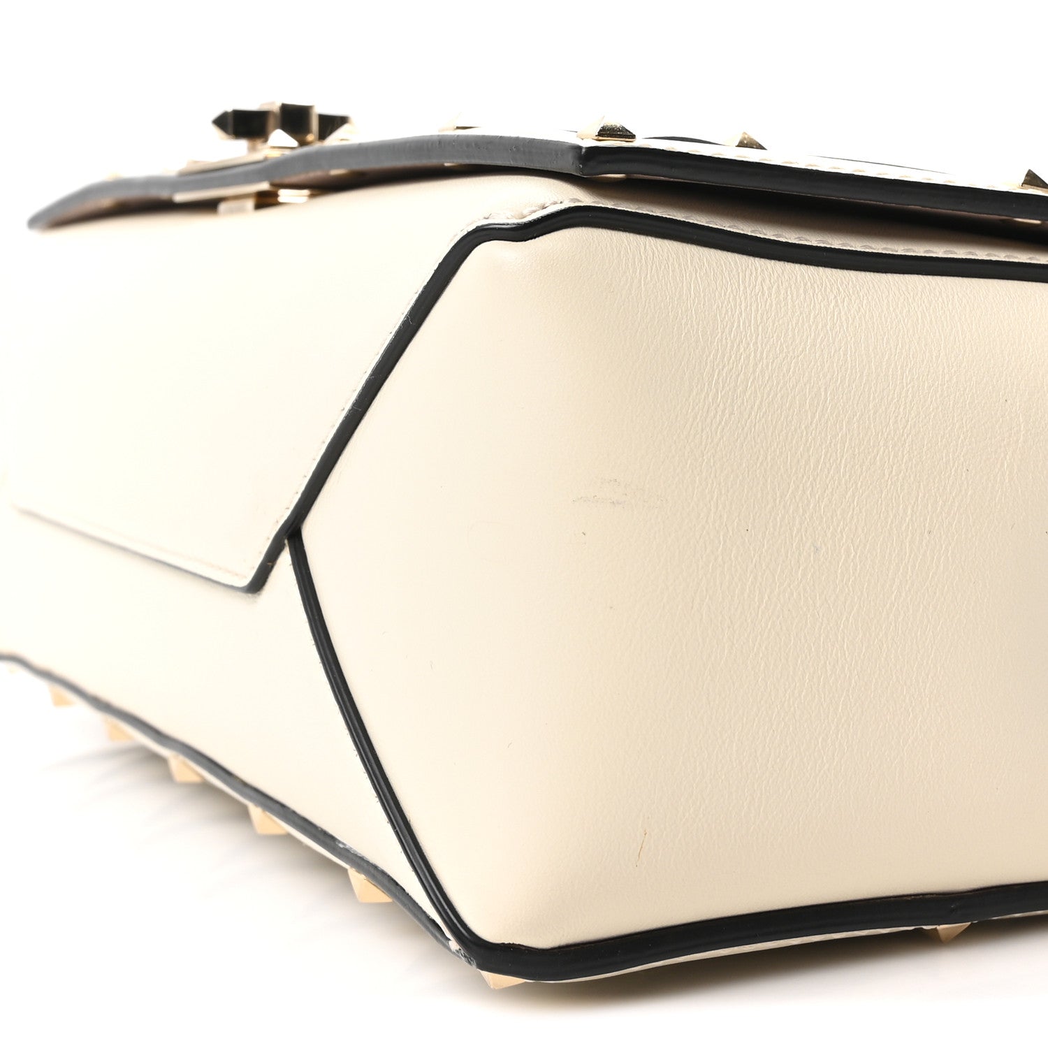 Valentino Garavani Smooth Calfskin Quilted Beehive Shoulder Bag Light Ivory 9 of 9