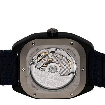 Hermes DLC Coated Titanium Nylon 39mm H08 Automatic Watch Bleu Abysse 4 of 5