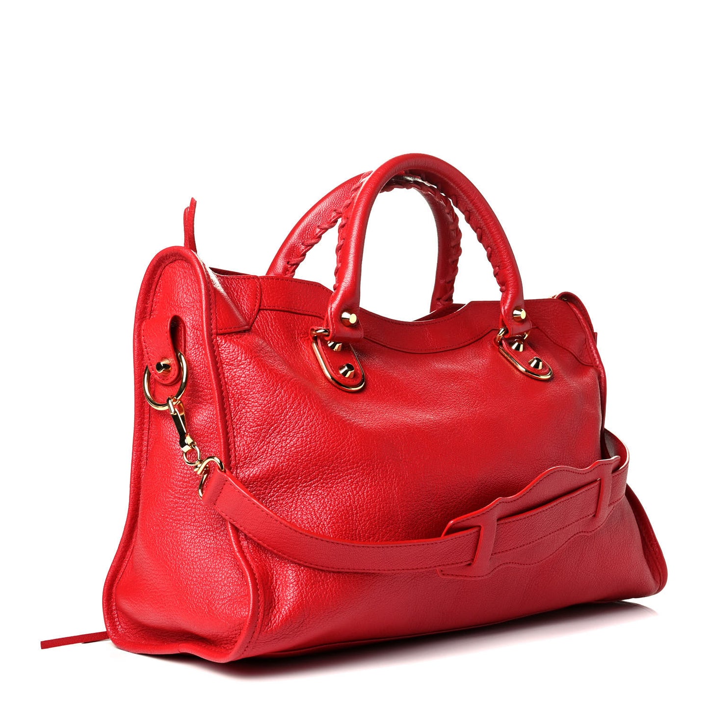 Chevre Gold Metallic Edge Hardware City Rouge Grenade