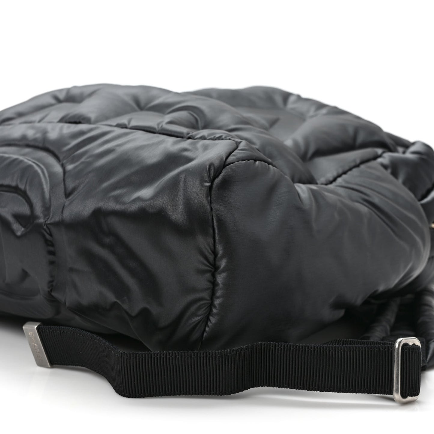 Nylon Embossed Small Doudoune Backpack Black