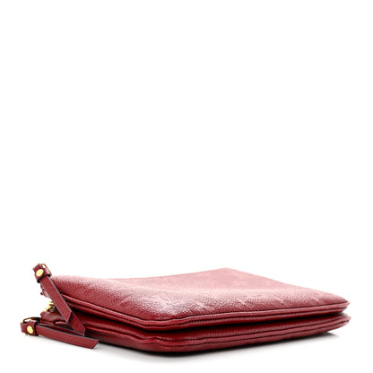 Louis Vuitton Empreinte Double Zip Pochette Cherry Berry 4 of 10
