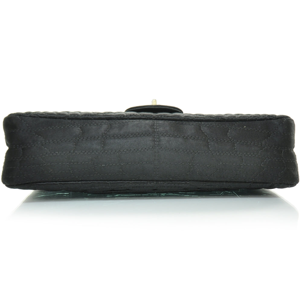 Satin Croc 2.55 Reissue Flap Black