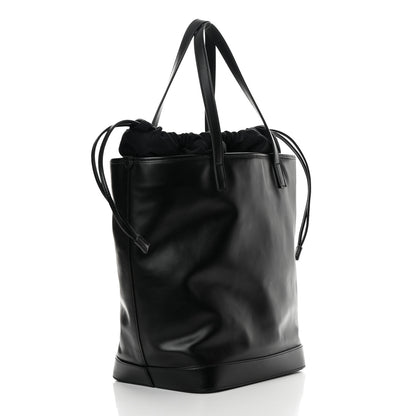 Saint Laurent Calfskin Debossed Teddy Shopping Bag Black 2 of 10