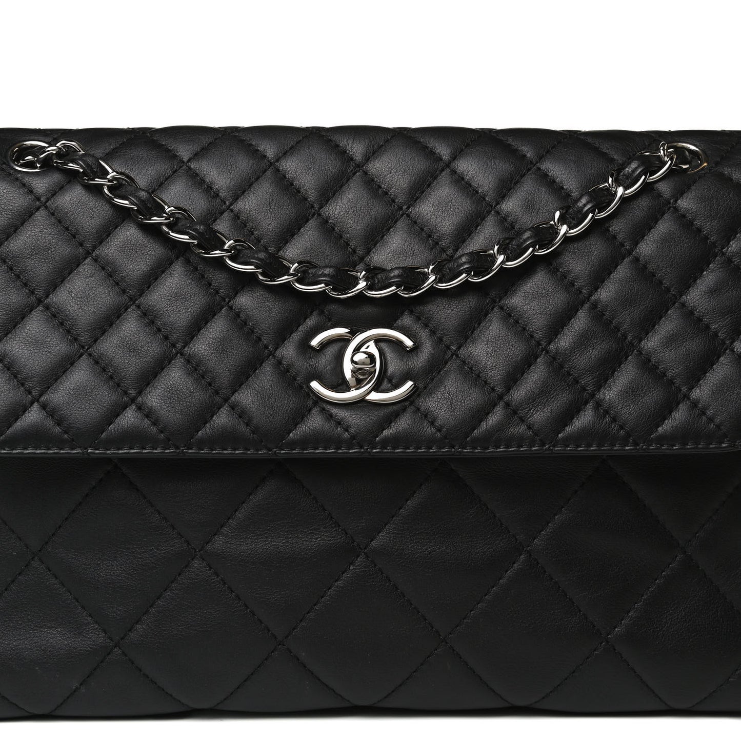 Calfskin Quilted In The Business Flap Bag Black
