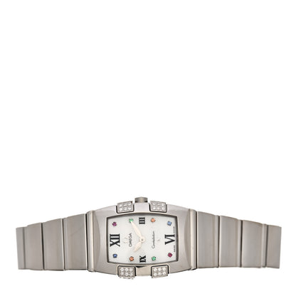 Omega Stainless Steel Diamond Mother of Pearl 21mm Constellation Quadrella Quartz Watch Multicolor 1585.79.00 2 of 4