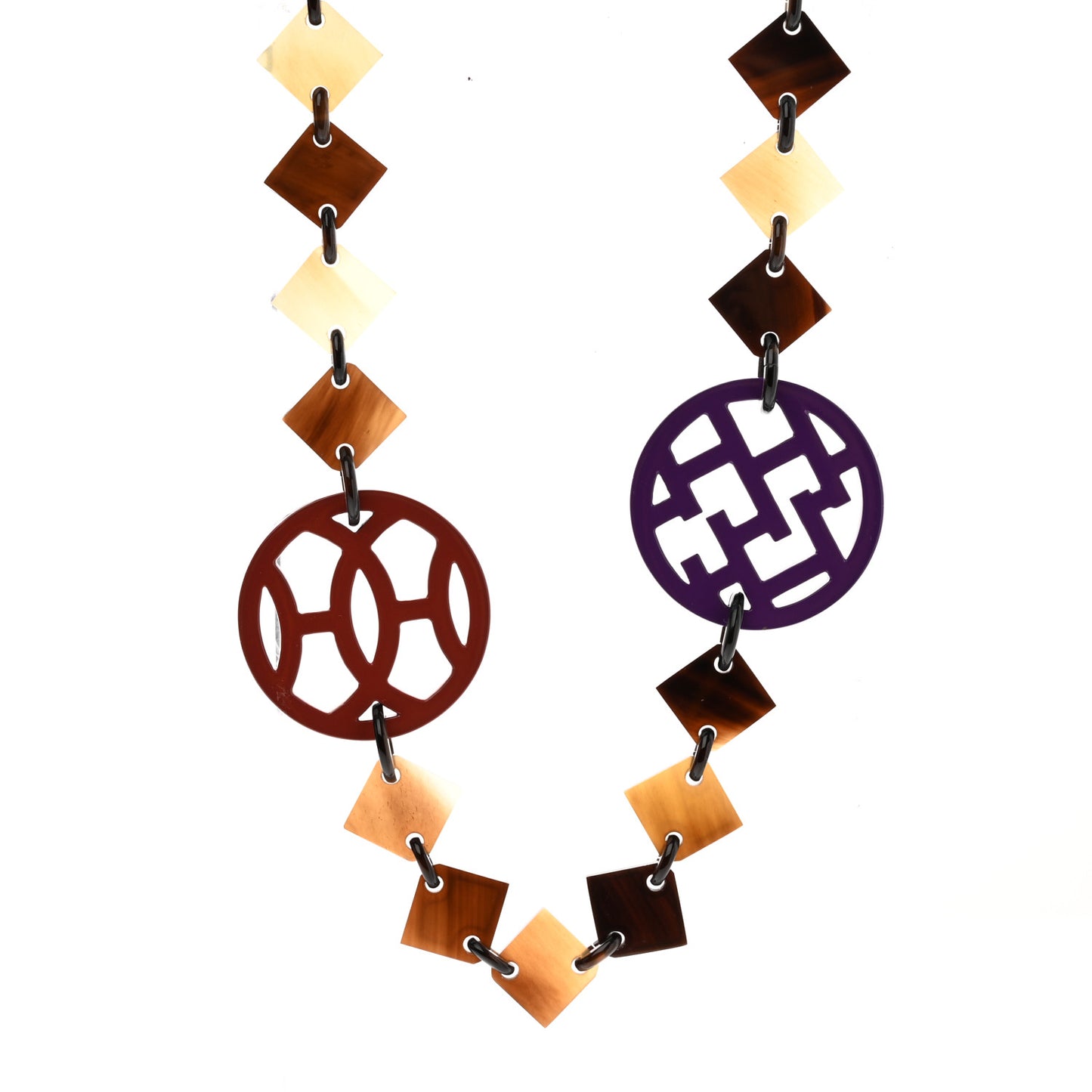 Buffalo Horn Lacquer Lena Necklace Multicolor