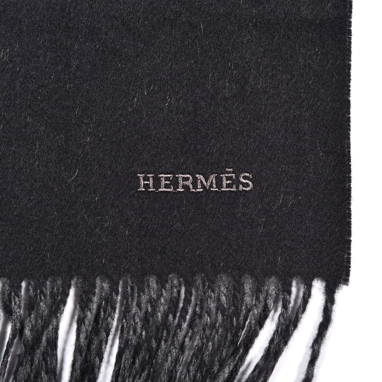 Cashmere Recto Verso Muffler Black Flanelle