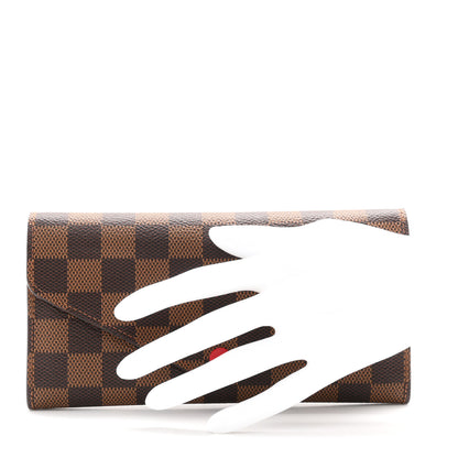 Louis Vuitton Damier Ebene Josephine Wallet Red 2 of 8
