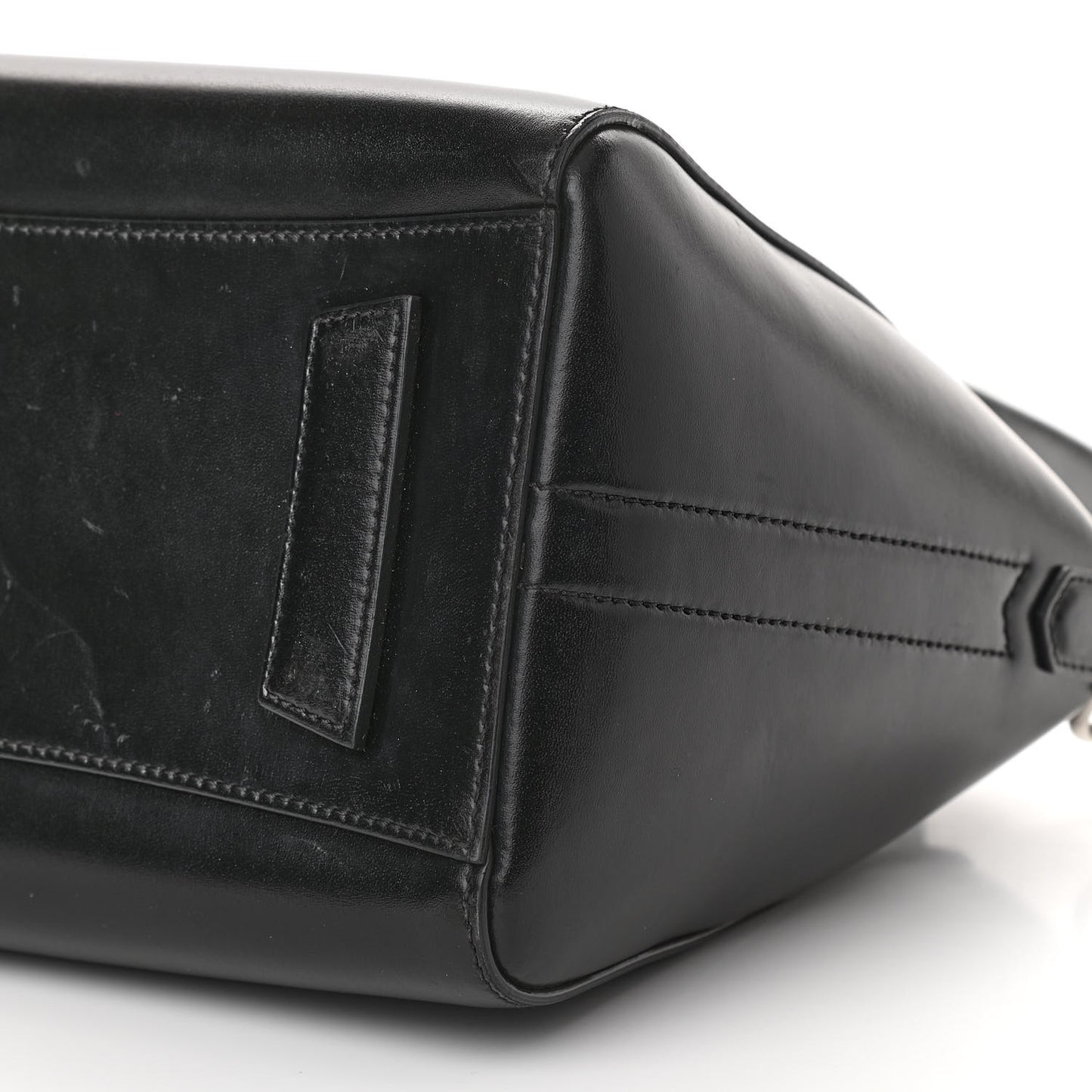 Shiny Lord Calfskin Small Antigona Black