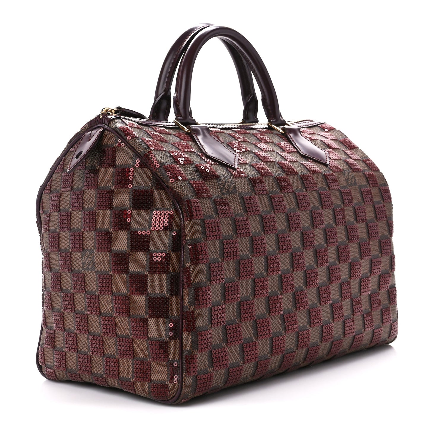 Damier Paillettes Speedy 30 Rouge