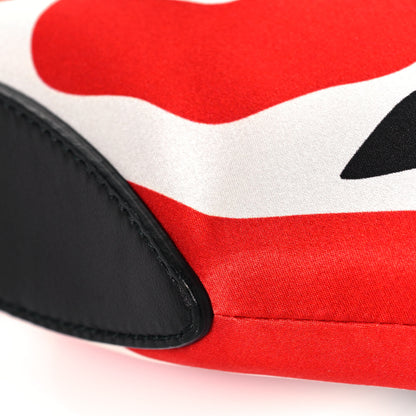 Alexander McQueen Silk Flower Collage De Manta Clutch Red Black White 10 of 13