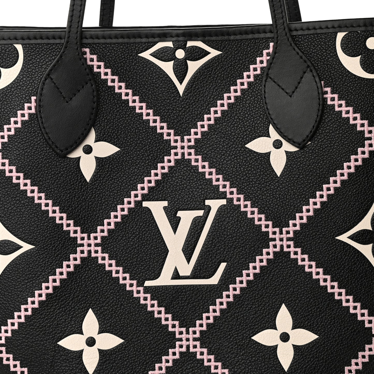 Empreinte Monogram Giant Broderies Neverfull MM Black