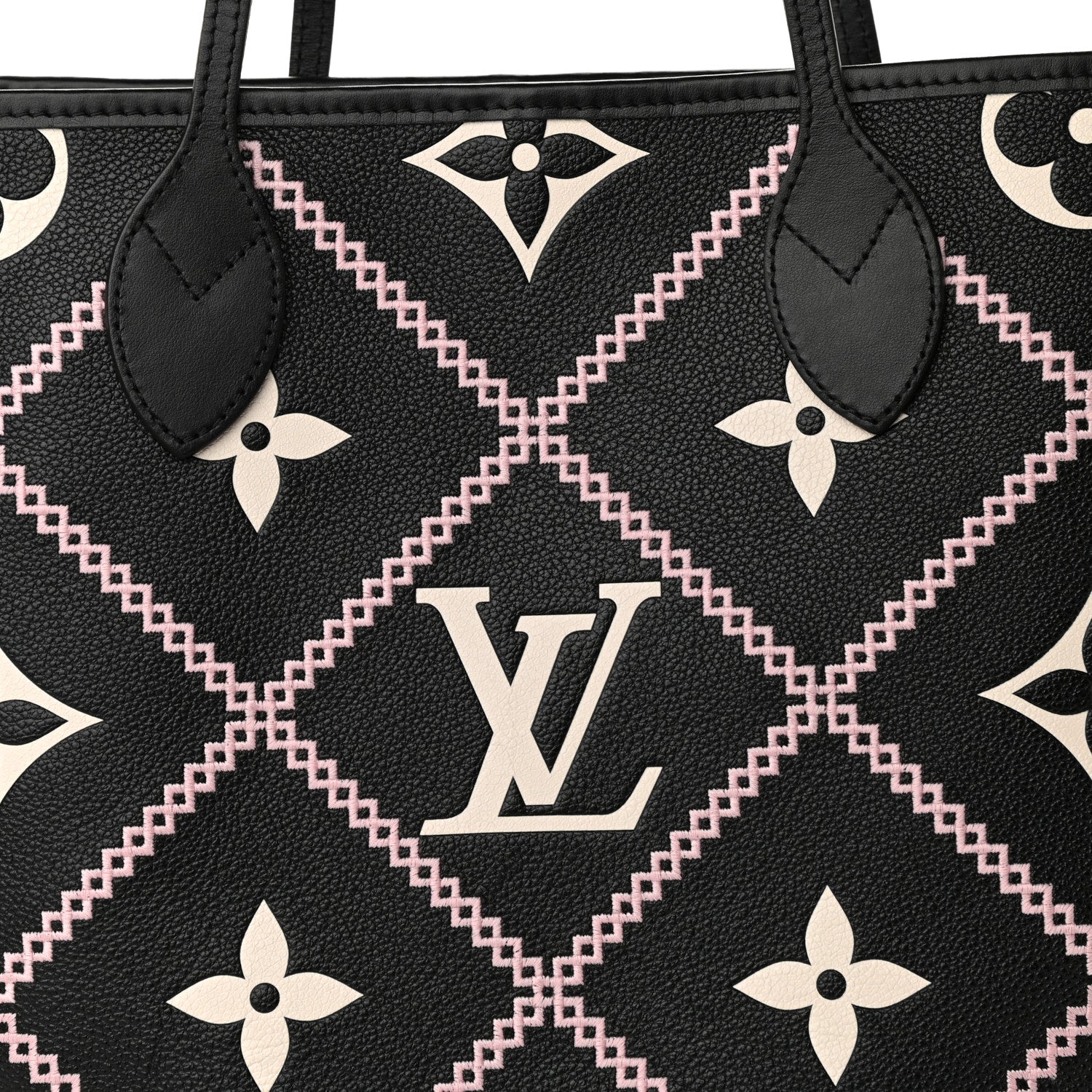 Louis Vuitton Empreinte Monogram Giant Broderies Neverfull MM Black 7 of 9