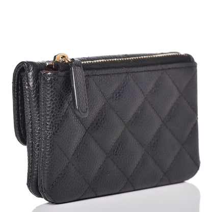 Chanel Caviar Quilted Zip Card Holder Black 3 of 12
