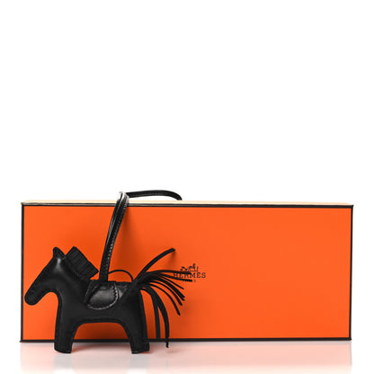 Hermes Milo Lambskin Grigri Rodeo Horse Bag Charm PM So Black 4 of 4