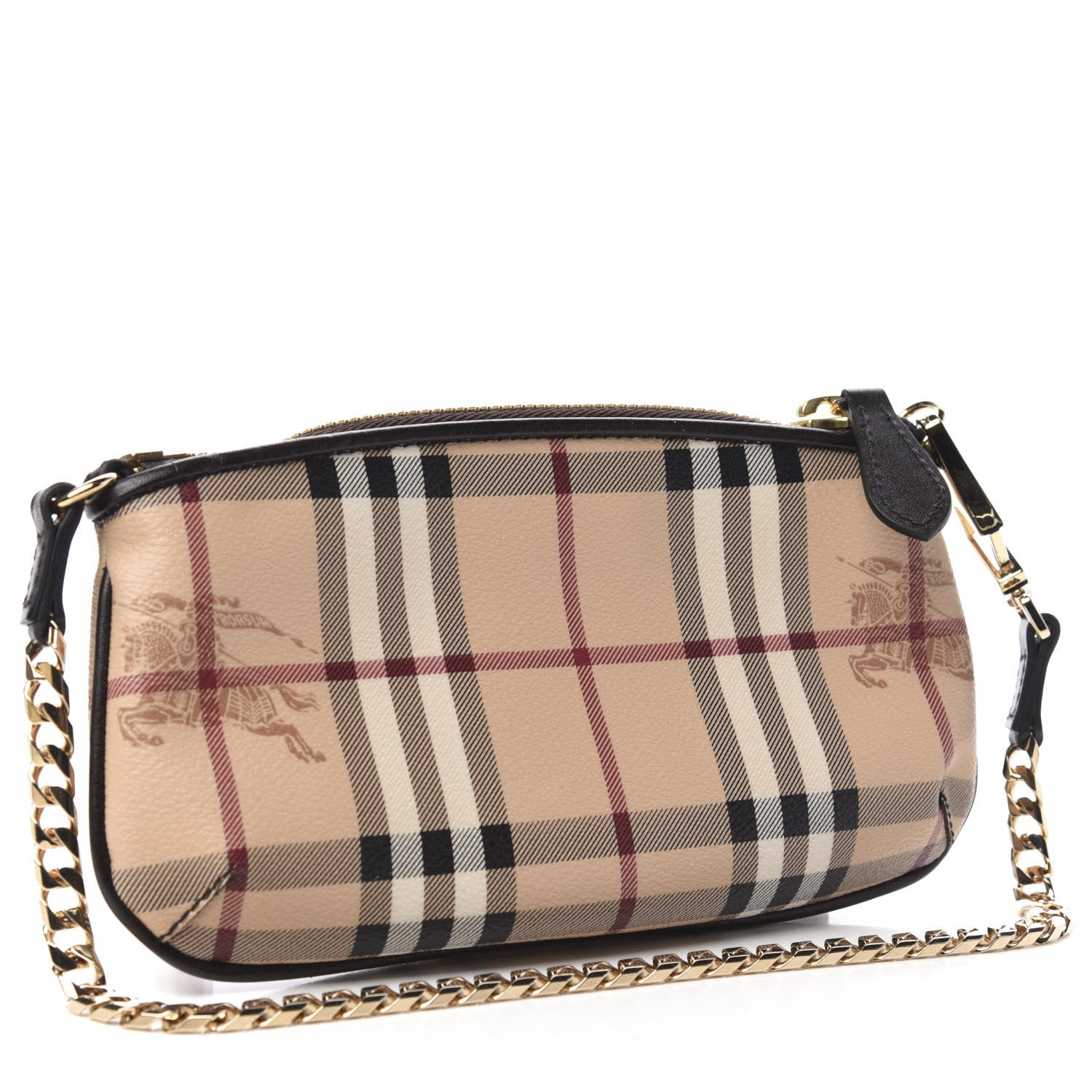 Burberry Haymarket Check Clara Pochette Chocolate 709598