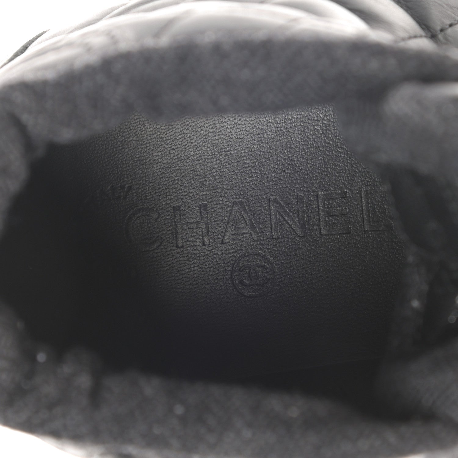 Chanel Lambskin Quilted High Top Sneakers 38.5 Black 7 of 10