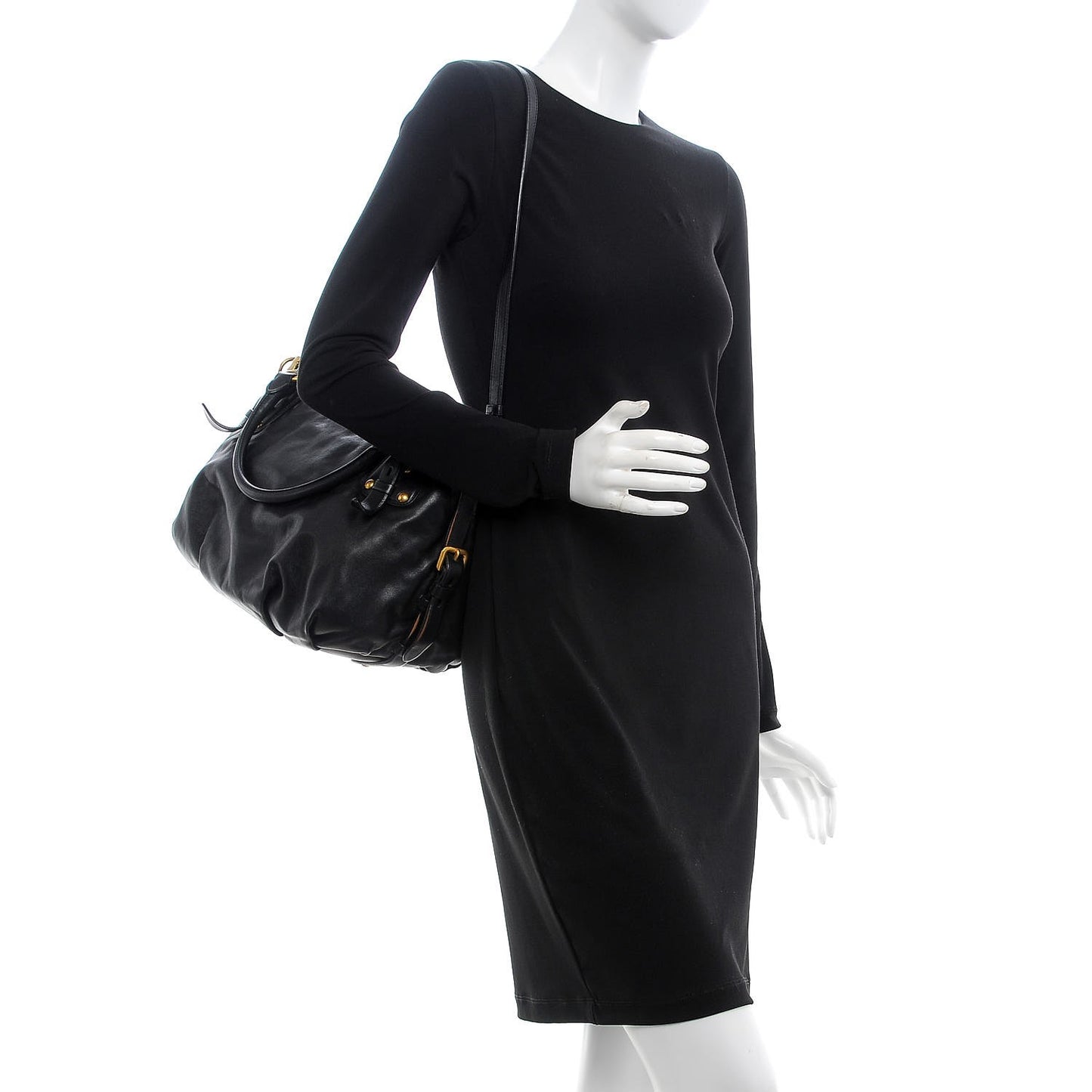 Soft Calf Shoulder Bag Black