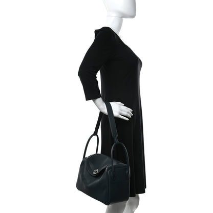 Hermes Taurillon Clemence Lindy 26 Vert Cypress 3 of 12