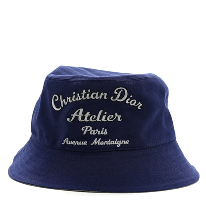Christian Dior Cotton Woven Atelier Bob Bucket Hat M Blue 3 of 9