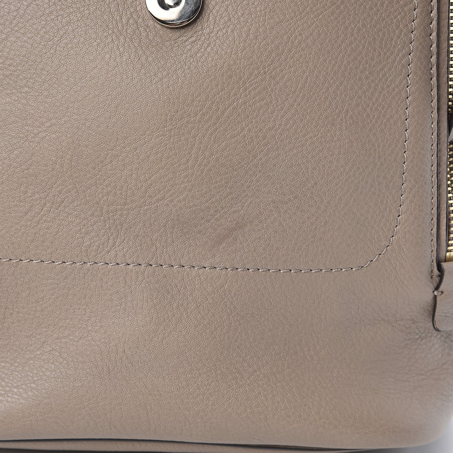 Suede Calfskin Small Faye Backpack Motty Grey