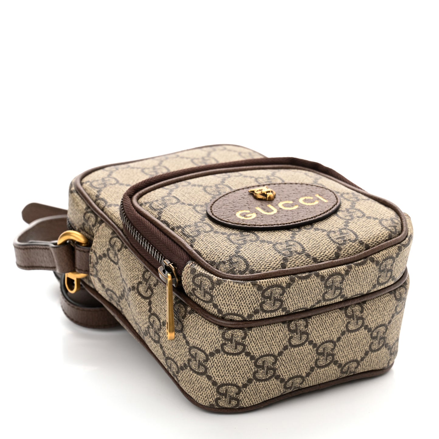 GG Supreme Monogram Mini Neo Vintage Double Zip Messenger Bag Beige New Acero Crop
