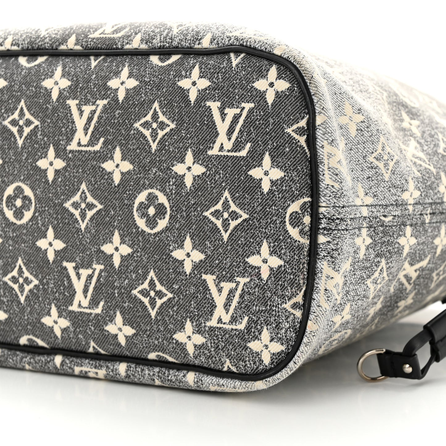 Denim Monogram Jacquard Neverfull MM Grey