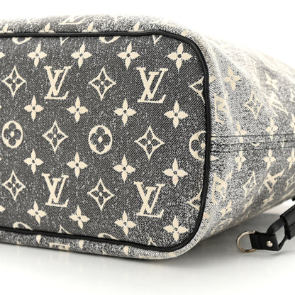 Louis Vuitton Denim Monogram Jacquard Neverfull MM Grey 10 of 10