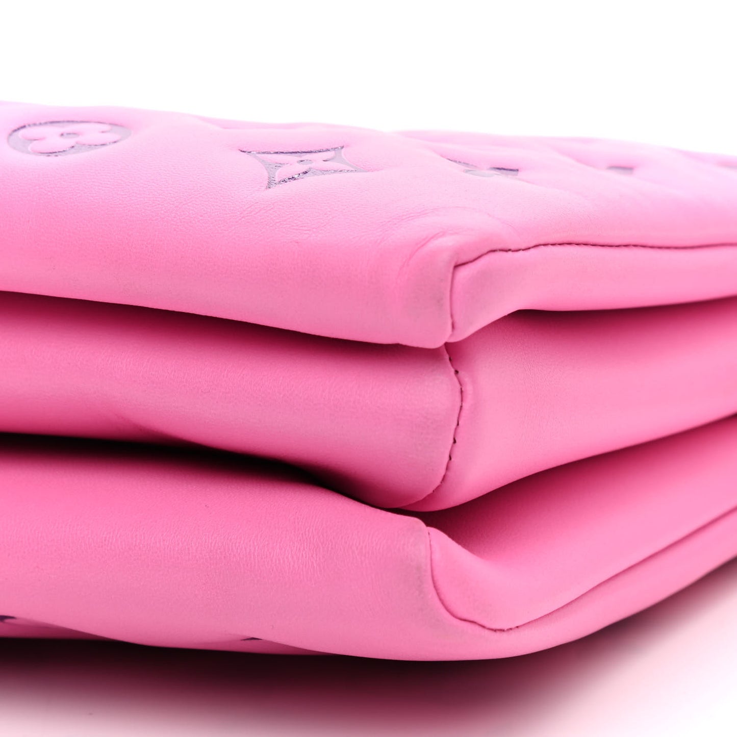 Lambskin Embossed Monogram Vuittamins Coussin PM Rose Violet