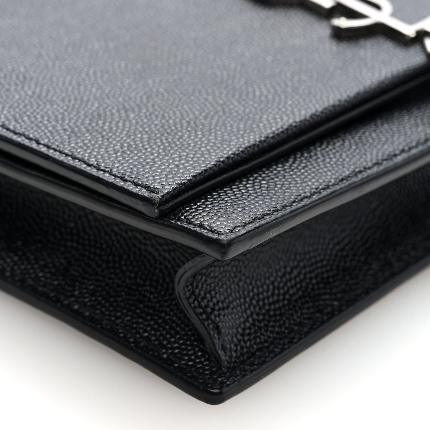 Saint Laurent Grain De Poudre Classic Monogram Kate Tassel Chain Wallet Black 8 of 9