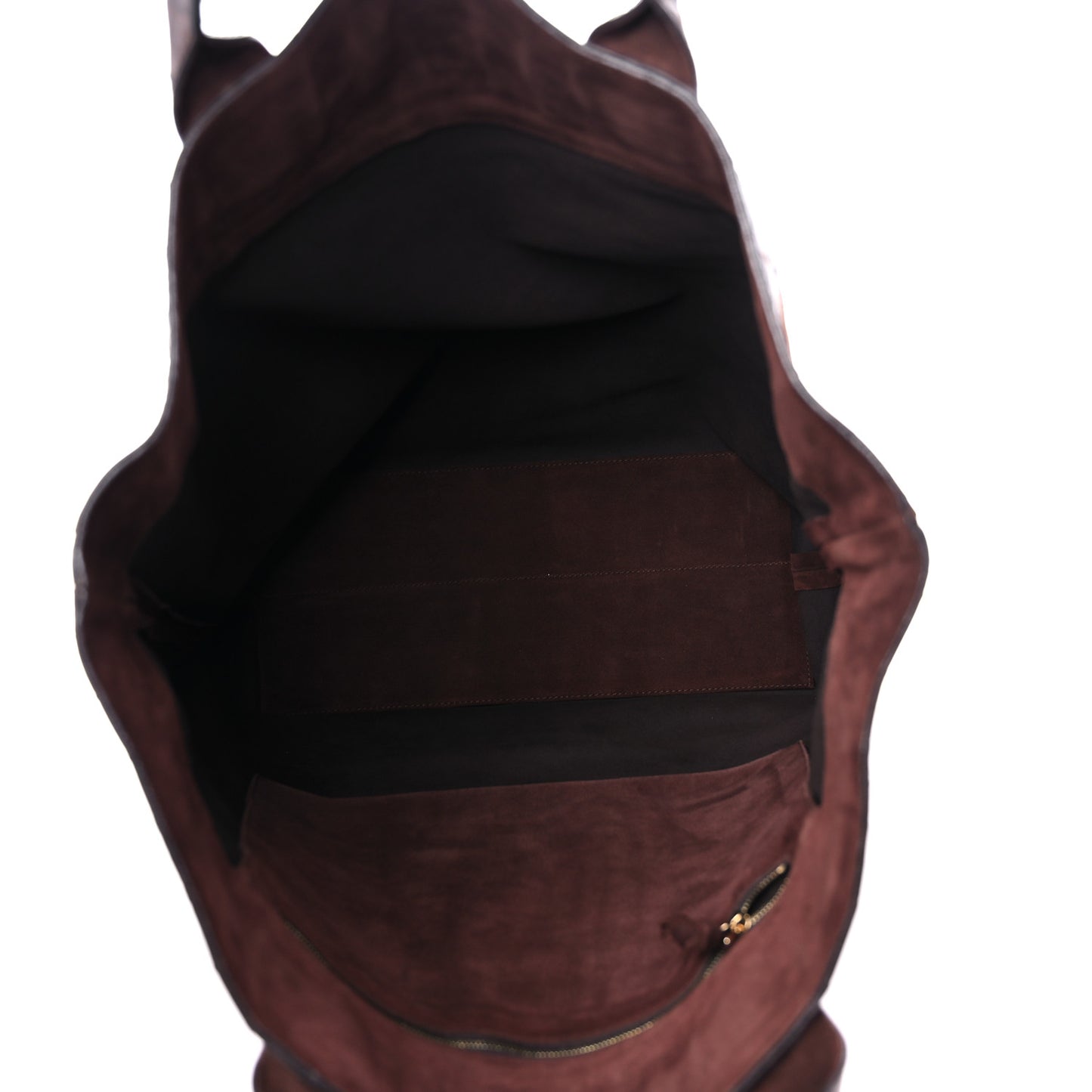 Crocodile Suede Tote Brown