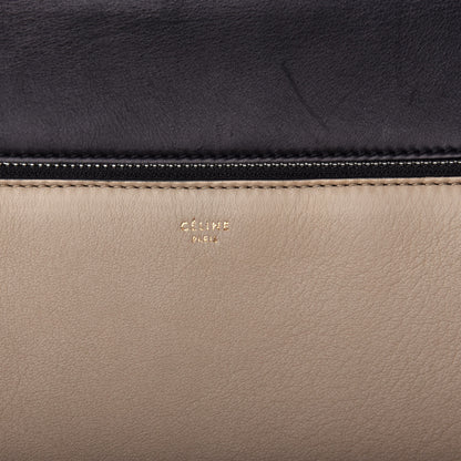 Celine Supple Calfskin Large Bi-Color Edge Shoulder Bag Beige 9 of 9
