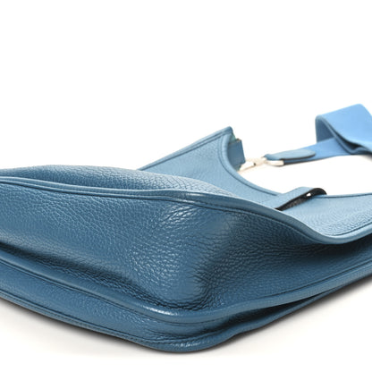 Hermes Taurillon Clemence Evelyne III GM Bleu Izmir 10 of 10