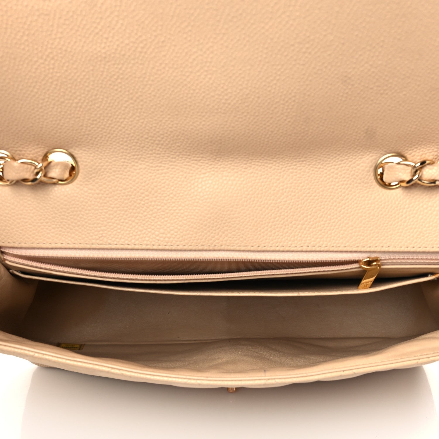 Chanel Caviar Quilted Jumbo Single Flap Beige Clair 5 of 14