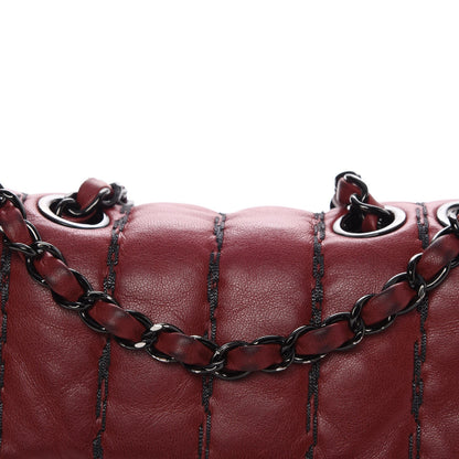 Chanel Lambskin Vertical Stitch Mini Flap Dark Red 9 of 13